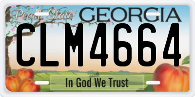 GA license plate CLM4664