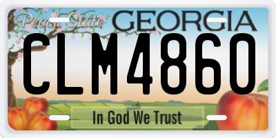 GA license plate CLM4860