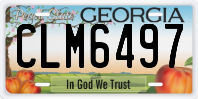 GA license plate CLM6497