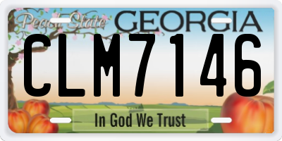 GA license plate CLM7146