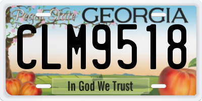 GA license plate CLM9518