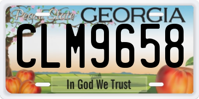 GA license plate CLM9658