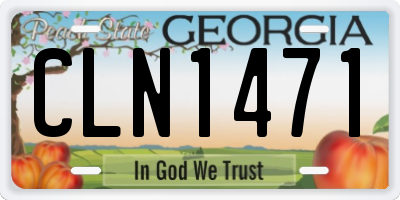 GA license plate CLN1471
