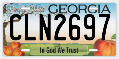 GA license plate CLN2697