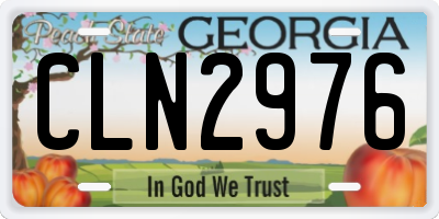 GA license plate CLN2976