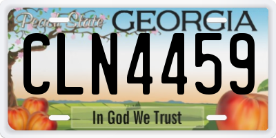 GA license plate CLN4459