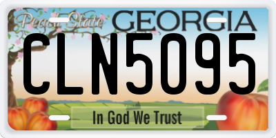 GA license plate CLN5095