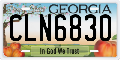 GA license plate CLN6830