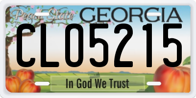 GA license plate CLO5215