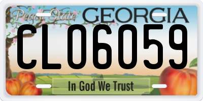 GA license plate CLO6059