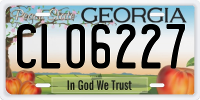 GA license plate CLO6227