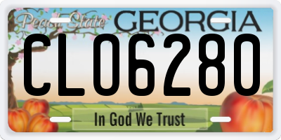 GA license plate CLO6280