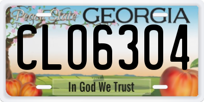 GA license plate CLO6304
