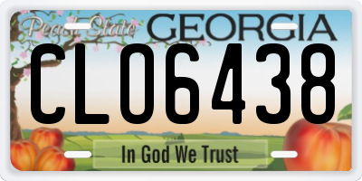 GA license plate CLO6438