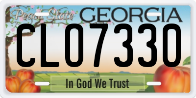 GA license plate CLO7330