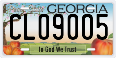 GA license plate CLO9005