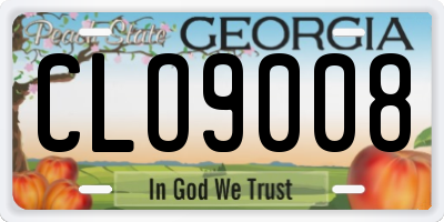 GA license plate CLO9008
