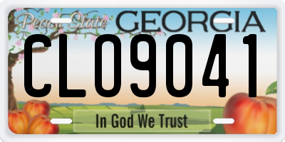 GA license plate CLO9041