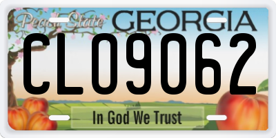 GA license plate CLO9062