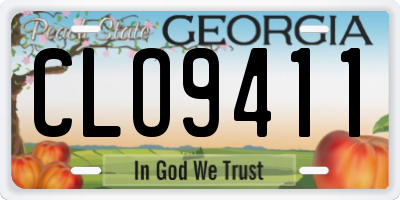 GA license plate CLO9411