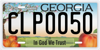 GA license plate CLP0050