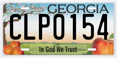 GA license plate CLP0154