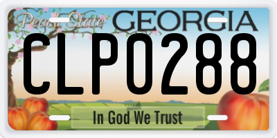 GA license plate CLP0288