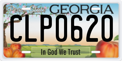 GA license plate CLP0620