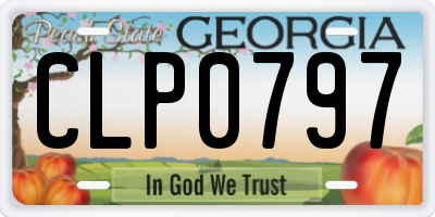 GA license plate CLP0797