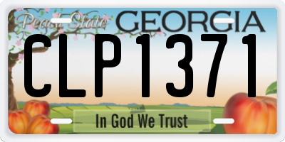 GA license plate CLP1371