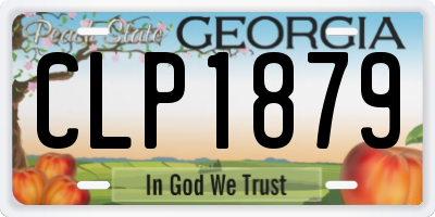 GA license plate CLP1879