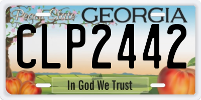 GA license plate CLP2442