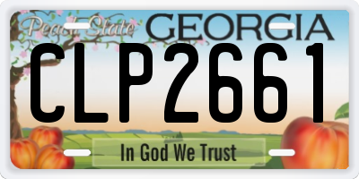 GA license plate CLP2661