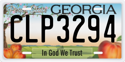GA license plate CLP3294