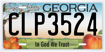 GA license plate CLP3524