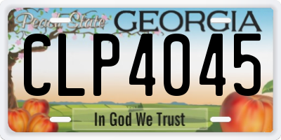 GA license plate CLP4045