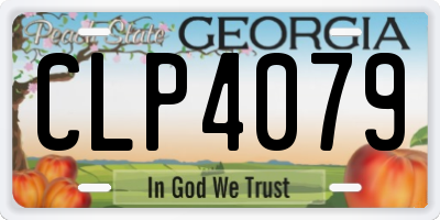 GA license plate CLP4079
