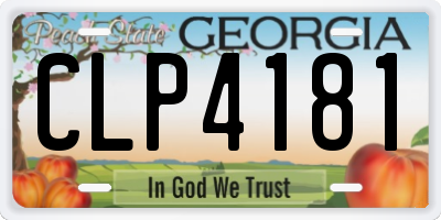 GA license plate CLP4181