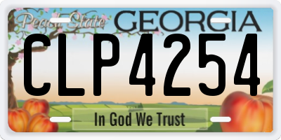 GA license plate CLP4254