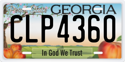 GA license plate CLP4360