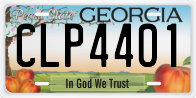 GA license plate CLP4401