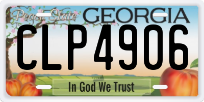 GA license plate CLP4906