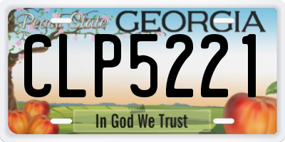 GA license plate CLP5221