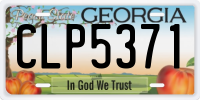 GA license plate CLP5371