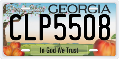 GA license plate CLP5508