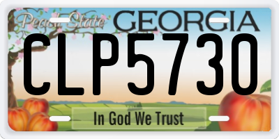 GA license plate CLP5730