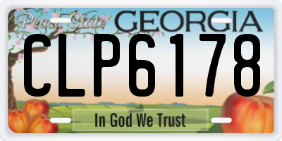GA license plate CLP6178