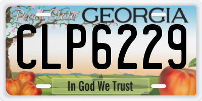 GA license plate CLP6229