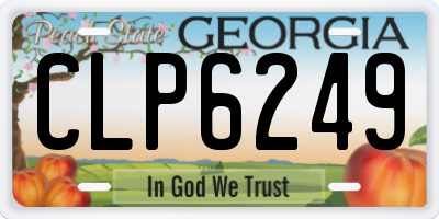 GA license plate CLP6249