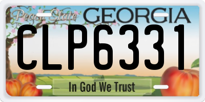 GA license plate CLP6331